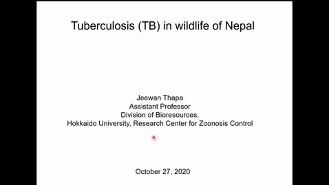 Thumbnail for entry Tuberculosis in Wildlife of Nepal