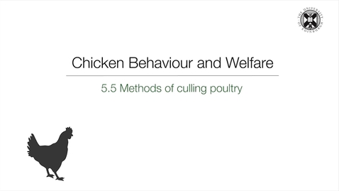 Thumbnail for Week 5:  5.5 - Methods of culling poultry