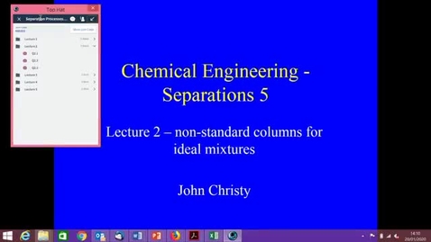 Thumbnail for Distillation Lecture 2 2020 part 1