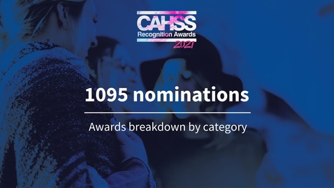 Thumbnail for entry CAHSS Recognition Awards 2021 category breakdown