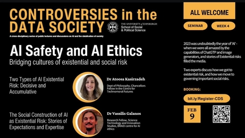 Thumbnail for entry Dr Atoosa Kasirzadeh, Two Types of AI Existential Risk: Decisive and Accumulative