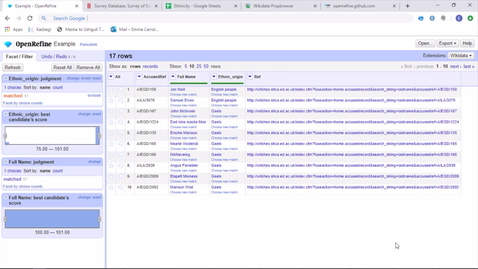 Thumbnail for OpenRefine Beginners Tutorial - how to process and reconcile datasets by Emma Carroll