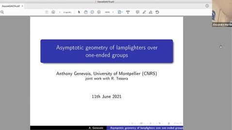 Thumbnail for Anthony Genevois (University of Montpellier) - Asymptotic geometry of lamplighter groups