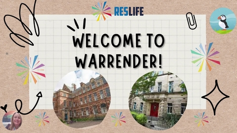 Thumbnail for entry University of Edinburgh Residence Life Warrender Welcome Talk 2023-24