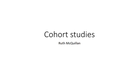 Thumbnail for Epi course 3.4 - Cohort studies