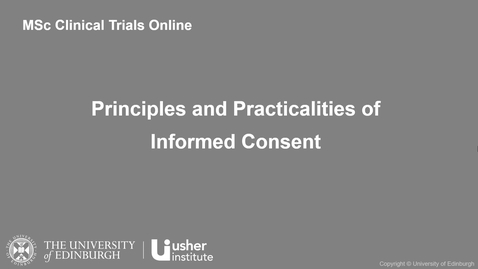 Thumbnail for entry ERCCT - Principles and Practicalities of Informed Consent
