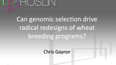 Thumbnail for entry Genomic selection in plant breeding