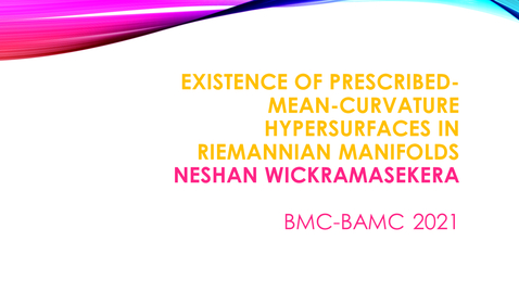 Thumbnail for BMC BAMC 2021 Neshan Wickramasekera