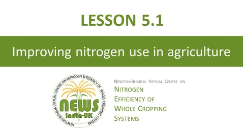 Thumbnail for entry Lesson 5.1 | Improving nitrogen use in agriculture