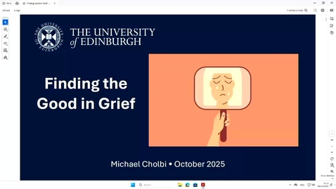 Thumbnail for Prof Michael Cholbi - Finding the Good in Grief