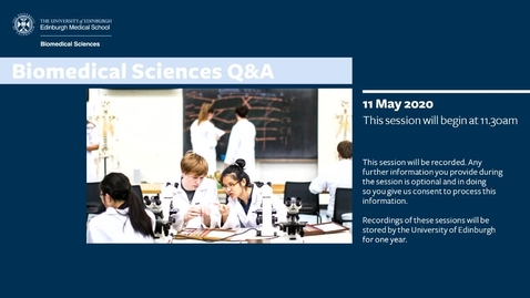 Thumbnail for entry Biomedical Sciences virtual Q&amp;A