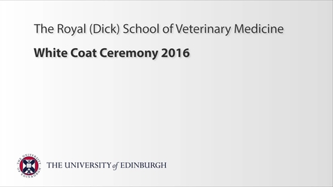 Thumbnail for entry White Coat Ceremony 2016