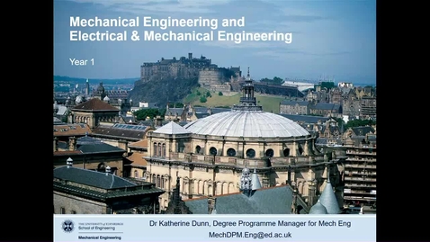 Thumbnail for entry Mechanical Engineering New Students Welcome Talk (including Electrical and Mechanical Engineering)