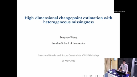 Thumbnail for entry High-Dimensional Changepoint Estimation with Heterogeneous Missingness - Tengyao Wang