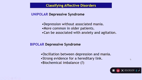Thumbnail for Pharmacology 3: Antidepressant Drugs - Part 1 Dr Phil Larkman