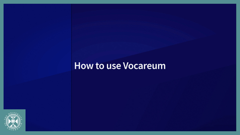 Thumbnail for entry How to use Vocareum