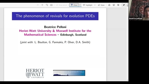 Thumbnail for entry The phenomenon of dispersive revivals - Beatrice Pelloni