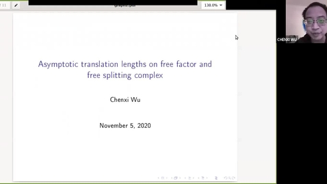 Thumbnail for entry Bounds on asymptotic translation length on free factor and free splitting complexes - Chenxi Wu