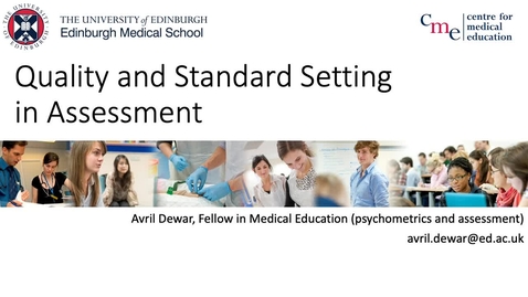 Thumbnail for MSc ClinEd Assessment Course - Quality and Standard Setting