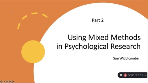 Thumbnail for entry Using Mixed Methods in Psychological Research Part 2