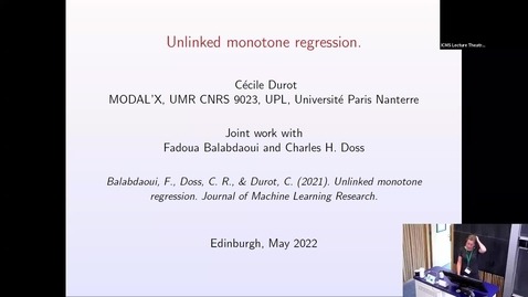 Thumbnail for entry Unlinked Monotone Regression - Cecile Durot