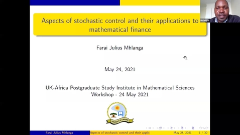 Thumbnail for entry UK-APASI in Mathematical Sciences - Farai Mhlanga