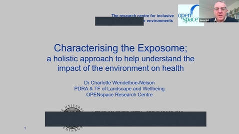 Thumbnail for entry Characterising the Exposome: A holistic approach to help understand the impact of the environment on health