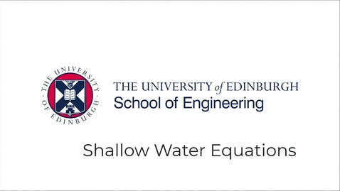 Thumbnail for entry Partial Differential Equations Lecture 10 - Shallow Water Equations