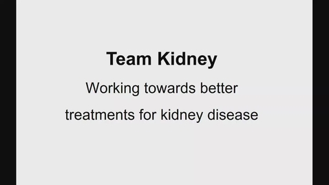 Thumbnail for entry Team kidney: working towards better treatments for kidney disease