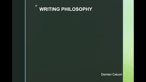 Thumbnail for Writing Philosophy 1