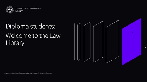 Thumbnail for Diploma Welcome to the library - Sept 2025