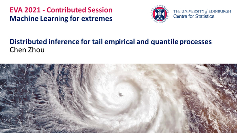 Thumbnail for Machine Learning for extremes: Chen Zhou