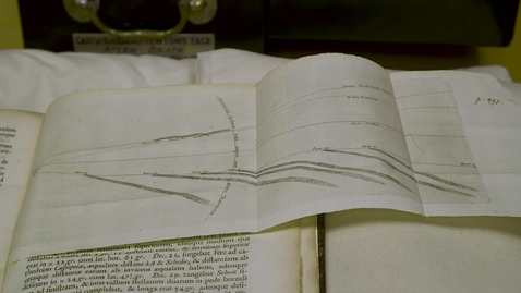 Thumbnail for A comet moving around the sun, by Isaac Newton