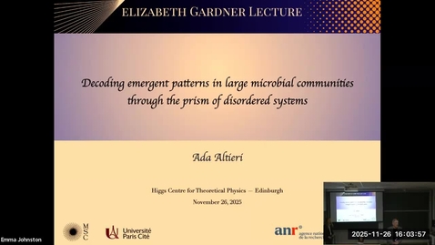 Thumbnail for Decoding emergent patterns in large microbial communities through the prism of disordered systems