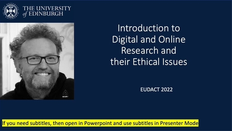 Thumbnail for Introduction to digital and online research 2022 part 1