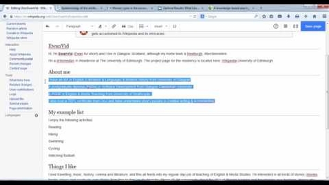 Thumbnail for entry Editing Wikipedia using Visual Editor: Part 1.3 Adding bullet points