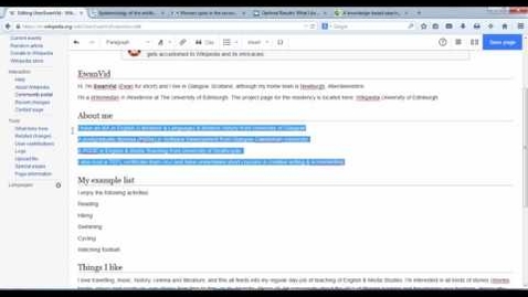 Thumbnail for Editing Wikipedia using Visual Editor: Part 1.3 Adding bullet points