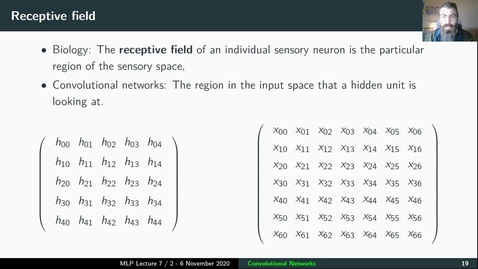 Thumbnail for MLP Lecture 07 - Clip 05 - Receptive Field