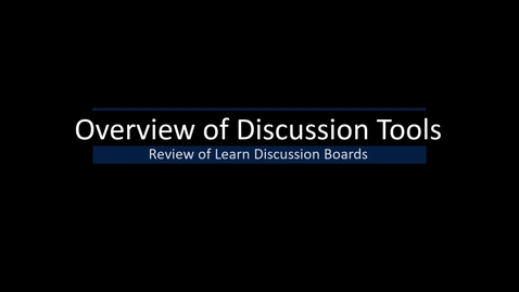 Thumbnail for Learn discussions
