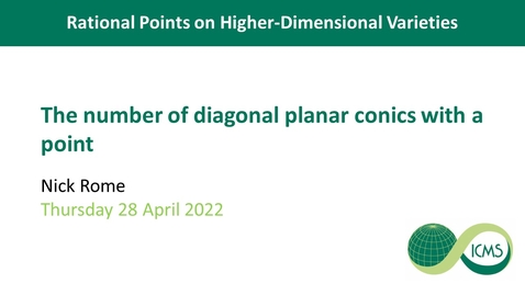 Thumbnail for entry The Number of Diagonal Planar Conics with a Point - Nick Rome