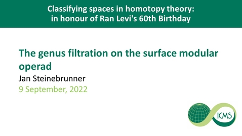 Thumbnail for The genus filtration on the surface modular operad - Jan Steinebrunner