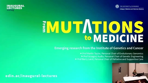 Thumbnail for entry IGC Inaugural Lecture: From Mutations to Medicine