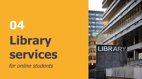 Thumbnail for Clip of Making the Most of the Library (for online students)