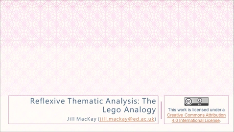 Thumbnail for Reflexive Thematic Analysis: The Brick Analogy