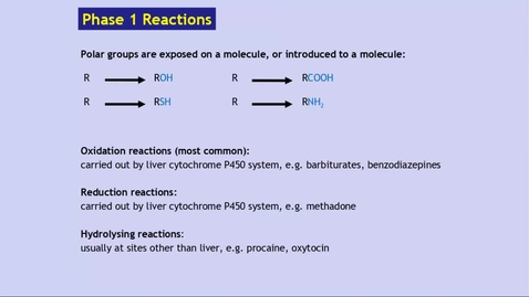 Thumbnail for entry CP2 Pharmacokinetics 2 - Metabolism and Elimination 2