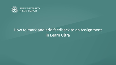 Thumbnail for Learn Ultra: Marking and Feedback