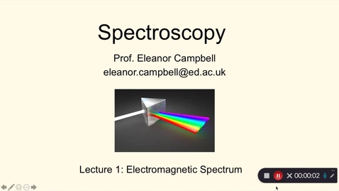 Thumbnail for entry Chem1 Spectroscopy Lecture 1