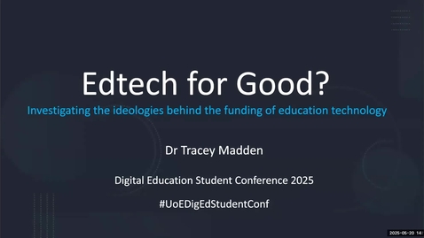 Thumbnail for Tracey Madden - Edtech for good?