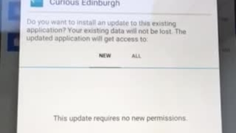 Thumbnail for How to download the alpha version of the Curious Edinburgh Android app