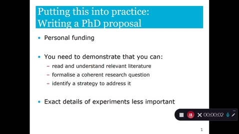 Thumbnail for entry Proposing and publishing research Part 4